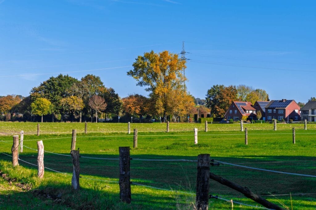 Open homestead farmland and fields